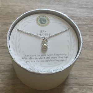 Spartina 18” Rhodium plated Pineapple Charm